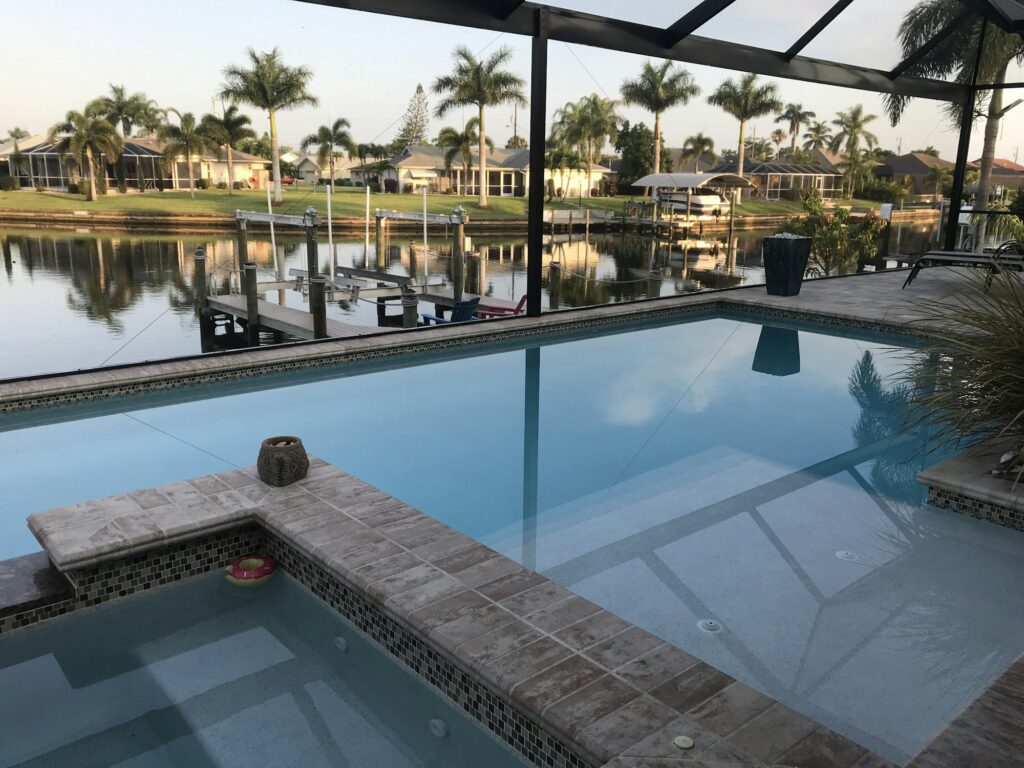 Poolside; backyard area of house in Cape Coral, FL